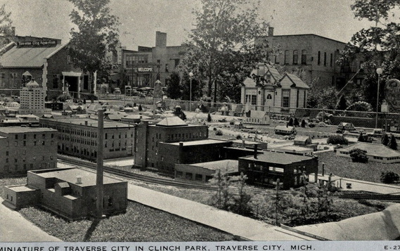 Miniature City at Clinch Park - Old Postcard View